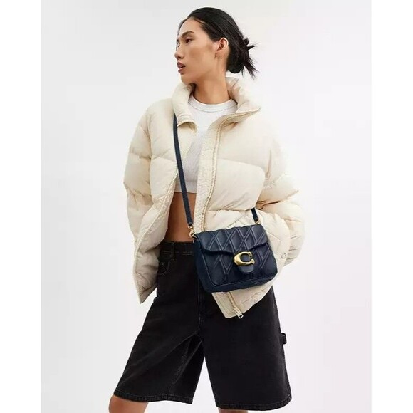 Coach Times Square Tabby Shoulder Bag 17 With Quilting NAVY CW628 - Picture 14 of 16